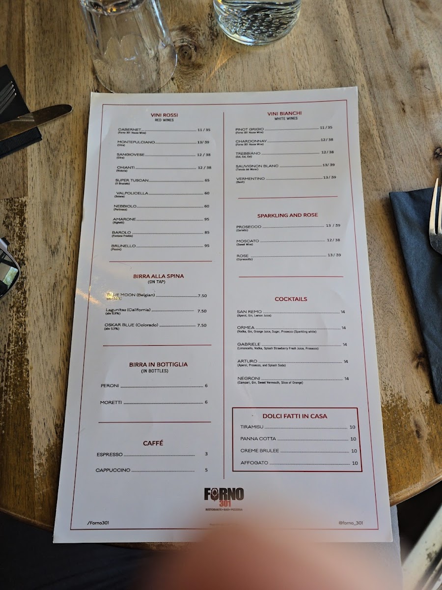 Forno 301 Menu - Image 2