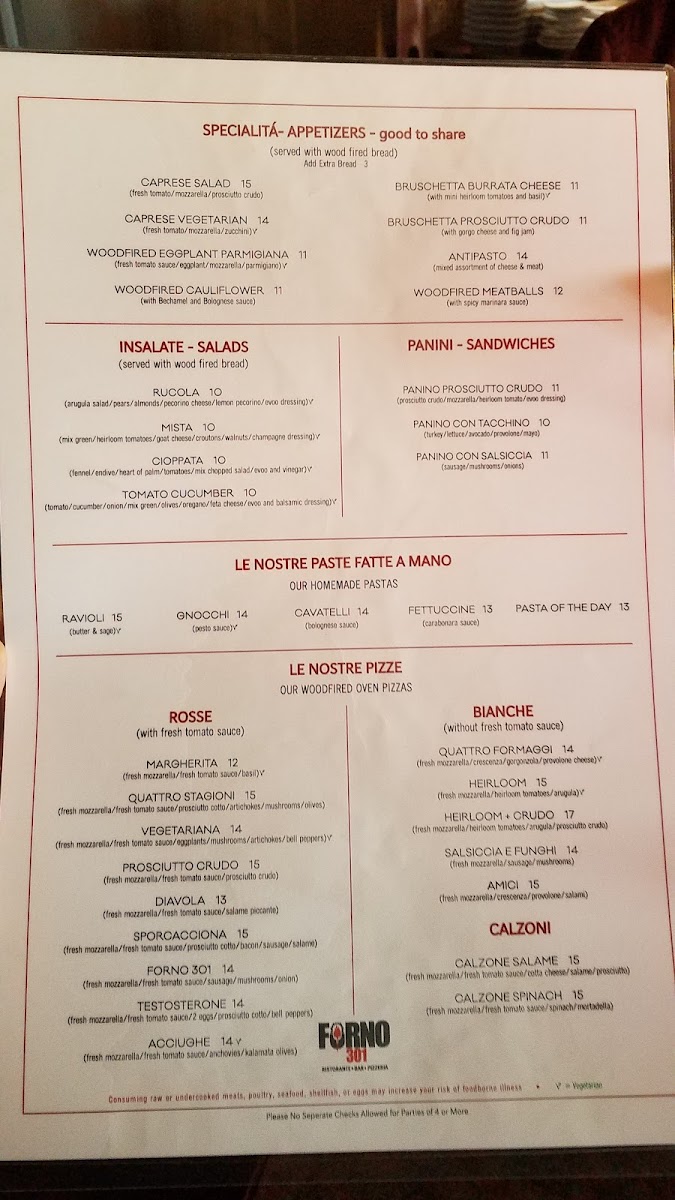 Forno 301 Menu - Image 4